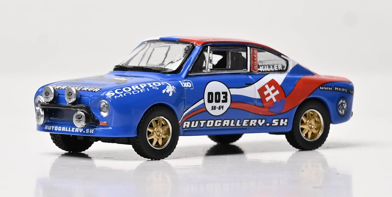 1:64 SKODA 130 RS BLUE with Slovak flag Limited Edition 1008pcs - AUTOGALLERY -  SCP003SP