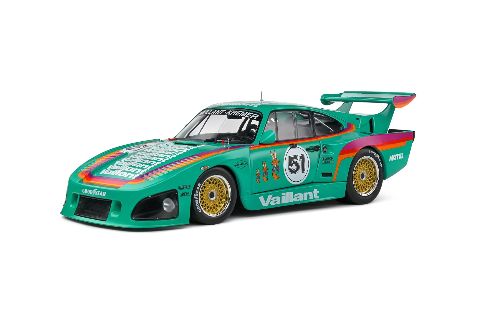 1:18 PORSCHE 935 K3 GREEN #51 VAILLANT 1977 - SOLIDO - S1807205