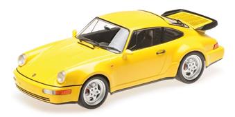 1:18 PORSCHE 911 TURBO (964) - 1990 - YELLOW - MINICHAMPS - 155069100