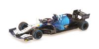 1:43 WILLIAMS RACING MERCEDES FW43B - GEORGE RUSSELL - 2ND PLACE BELGIAN GP 2021 - MINICHAMPS - 417211363