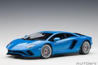 1:18 Lamborghini Aventador S 2017 (blu nila/pearl blue) (composite model/full openings) - AUTOART - 79134