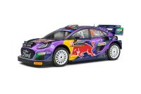 1:18 FORD PUMA RALLY1 HYBRID PURPLE RED BULL RALLYE MONTECARLO 2022 - SOLIDO - S1809502