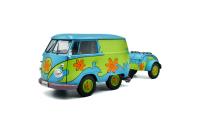 1:18 VOLKSWAGEN KOOL KOMBI GHOSTHUNTERS MACHINE 2024 LIGHT BLUE/YELLOW - SOLIDO - S1810904