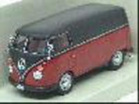 1:43 VW BUS T1 TRANSPORTER BLACK/RED - SCHUCO - 27253